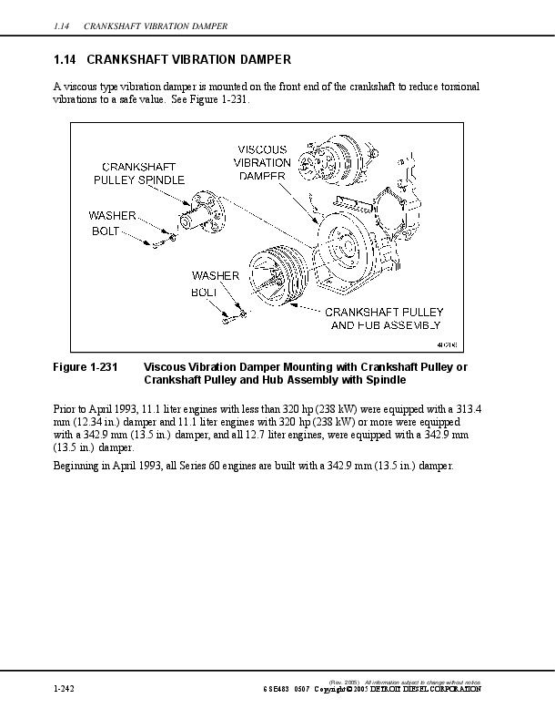 Detroit Diesel Series 60 Engines Factory Service & Shop Manual